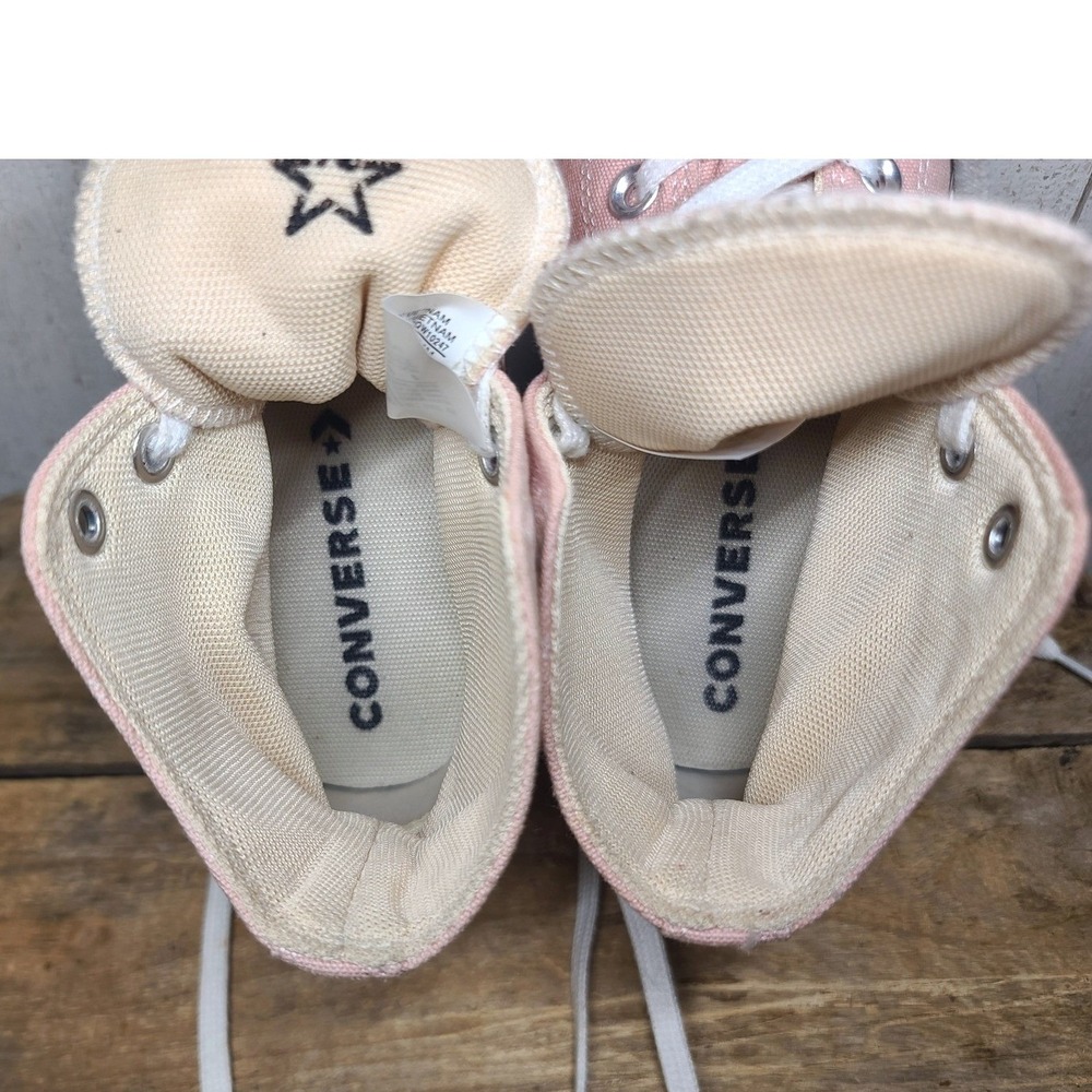 Converse Chuck Taylor PlatformsPink High Top Sneaker 8W soft girl coquette Y2k - Picture 8 of 11